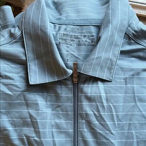 Nike Men's Light Blue Striped Jacket